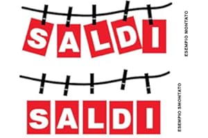 Scritte Prespaziate:"SALDI". Adesivo4You (65x25 Cm.)