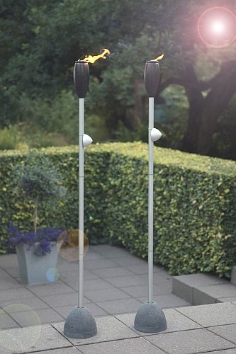 Elipse Schwarz Gartenfackel / Pipeline – Alustil (Geschenkbox) - 5