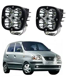 PRIKNIK Fog Light Super Bright LED Spot Flood Beam Driving Lamp (40W, White Light, 2 Pieces) Compatible with Hyundai Santro Xing.