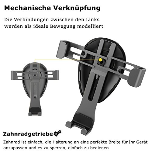 iPhone Porta Cellulare da Auto, Flypanda Supporto Auto Smartphone da Auto GravitÃ  Universale 360 Gradi di Rotazione per iPhone X 8 7 6S 6 Plus 5 5s / Samsung galaxy s8 S7 edge S6/ Huawei Honor 9/ Sony/ LG/ Xiaomi/ GPS ecc (Grigio)