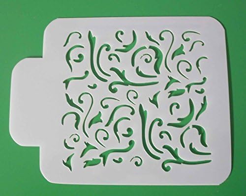 Filigree random pattern cupcake stencil for Cake Decorating