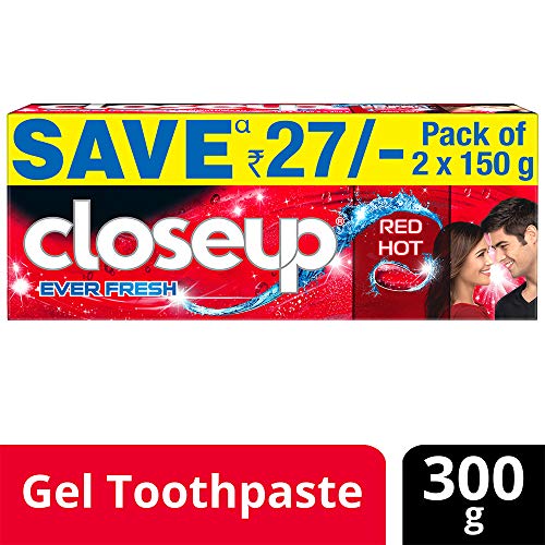 Closeup Ever Fresh Red Hot Gel Toothpaste Value Saver Pack, 2x150g RS.110 (46.00% Off) - Amazon Closeup Ever Fresh Red Hot Gel Toothpaste Value Saver Pack, 2x150g RS.110 (46.00% Off) - Amazon