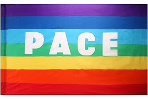 DEREINE Bandiera Pace Arcobaleno 90x150cm, Dell'Ucraina, Rainbow Flag per Interno, Esterno, Giardino (A)