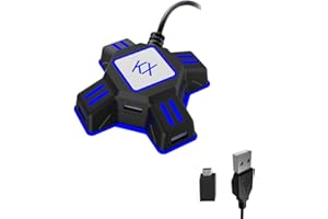 PH4SBD Smartechnology KX Gaming Mouse Keyboard Converter, Game Controller Adapter for USB 2.0 Mouse Portable Keyboard Adapter Compatible with Nintendo Switch/PS4/Xbox One/Xbox One S/PS3