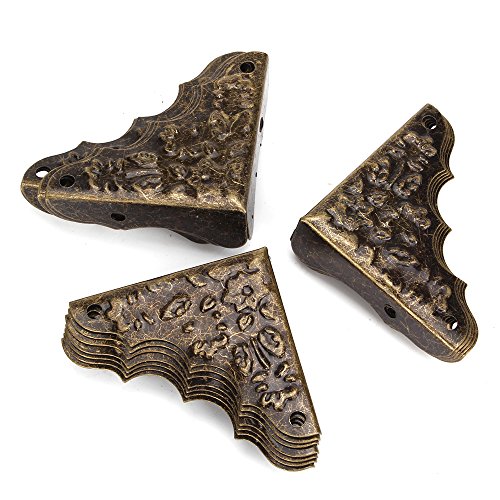 BQLZR Vintage Antike Dekorative Kantenschutz Tisch Kantenabdeckung Bronze Packung mit 20 - 5