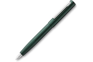 LAMY aion 077 pióro wieczne w kolorze ciemnozielonym z bezszwowo tłoczonej części obudowy z aluminium – powierzchnia szczotkowana rotacyjnie – grubość stalówki EF