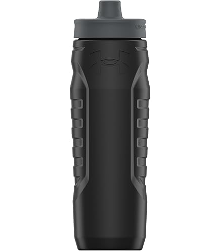 50 Strong 1 Liter Squeeze Water Bottles - 2-Pack BPA-Free Sports Bottles With Straws