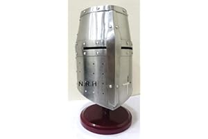 Nautical Replica Hub Medieval Crusader Knight Templar Armor Helmet On Stand