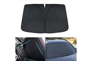 LUKBUT Apto para Mercedes Benz ML-W164 2005-2011, Parasol para Parabrisas de Coche, Parasol Plegable para Ventana Delantera de Coche, fácil de Usar, Negro
