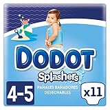  Dodot Splashers Pañales Bañadores Desechables - Paquete de 11 Pañales, Talla 4