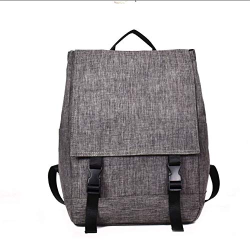 Preisvergleich Produktbild LHJ Schultasche, Große Kapazität, Einfache Einfarbige Leinwand Abriebfesten Wasserdichten Rucksack, Geeignet Für Studenten, Paare, Reisen, Einkaufen, Alltag,Gray,28 * 40 * 17Cm