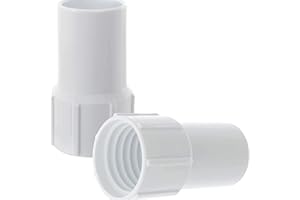 NUHFUFA Universal 1-1/2in Pool Sewage Suction Hose Connector, Threaded Vacuum Hose Cuff Spiral Wound Water Pipe Connection Port Pool Cleaning Accessories