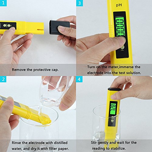 Digital pH Meter Messgerät,Goldbeing PH Tester Messer mit ATC,Wasserqualität Tester mit 0,00-14,00 pH Messbereich für Wasser, Aquarium, Pools, Schwimmbad, Labor - 8