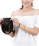 S-noilite® Fashion 8"(20cm) Front Neat Dark Brown Bangs/fringe Clip in Hair Extensions One Piece Striaght Fringe Cute Hairpiece Accessories