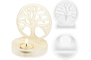 UNAIKOO Light Stand 3D Silicone Candle Mold - for Candle Making, Birthday, Valentine's Day, Wedding, Party Decor (Tree Shape Mold)