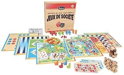 JEUJURA - 8128 - Coffret de Jeu de Société Traditionnel - Bois