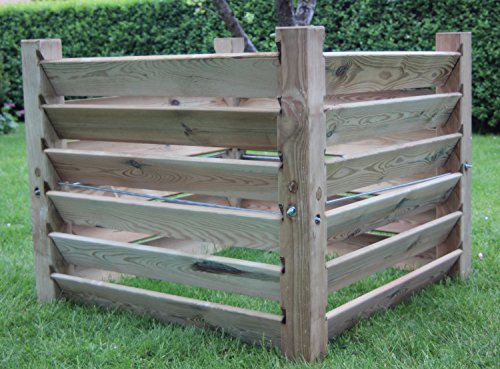 Komposter Stabil aus Holz 100 x 100 x 80 cm – ca. 800 Liter - 2