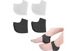 Lotnut 2 Paires Protège Talon Silicone, Manches de Talon Respirant, Soulage la Douleur au Talon, les Ampoules et les Cors Causés par des Chaussures Inconfortables pour Hommes et Femmes