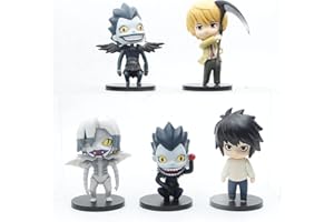 Xinchangda Lot de 5 Figurines d'action Death Note - Mini Figurines en PVC - Cadeau d'anniversaire pour Enfants, 10 cm