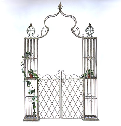 DanDiBo Rosenbogen mit Tor Pforte 110241 aus Metall Schmiedeeisen 274×172 cm Gartentor - 8