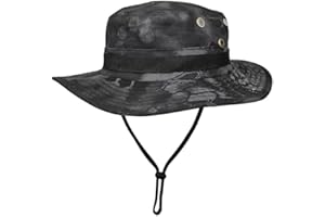 CHINWHI Boonie Hat Sun Protection Round Bucket Hat Tactical Camo for Fishing Camping Hiking Outdoors Sport Men Woman Unisex
