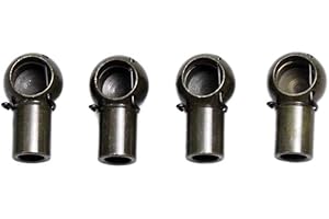 JINGLINGKJ Conector de bola M8 de 10 mm con rosca hembra de resorte de gas con extremo de alambre de metal, 4 piezas (4 roscas M8)