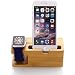 Produktbild Digit.Tail Hölzern Bambus Ständer Ladestation mit Uhr Halter Zubehör Dock Stand für Apple Watch, iPhone X / 8/8 Plus / 7/7 Plus, Galaxy S9 / S9 Plus / S8 / S8 Plus und Smartphones