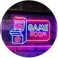 Game Room Arcade TV Man Cave Bar Club Dual Color LED Enseigne Lumineuse Neon Sign Blanc Et Rouge 600 X 400mm St6s64-j2850-wr