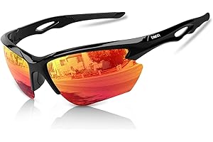 BONDDI Fahrradbrille, Sportbrille für Herren Damen, TR 90 Unbreakable Frame Polarisierte Sportsonnenbrille mit UV400 Schutz, für Radfahren Golf Baseball Laufen Wandern