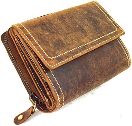 Rustic Vintage Bracelet Buffalo Leather Wallet Handmade Design