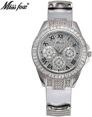 Quartz Watch Round Diamond Ladies Alloy Surface Drilling Quartz Clear Gold Wear Waterproof,C