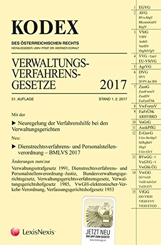 Preisvergleich Produktbild KODEX Verwaltungsverfahrensgesetze (AVG) 2017