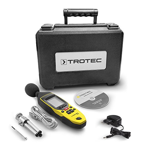 TROTEC Schallpegel-Messgerät SL400 mit Datenlogger-Funktion (bis zu 32.700 Messwerte) mit USB-Anschluss und 3,5 mm Klinkenbuchse / Inklusive Kalibrierzertifikat, Mini-Stativ und Transportkoffer - 6