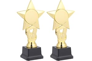 SOIMISS 2Pcs Gold Award Trophies Party Celebration Trophy Star Trophy Prize Award Ceremony Favors for Home School Sports Party