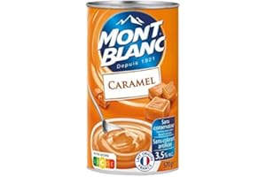 RICORÉ MONT BLANC - Crème Dessert Caramel 570G - Lot De 4 - livraison offerte