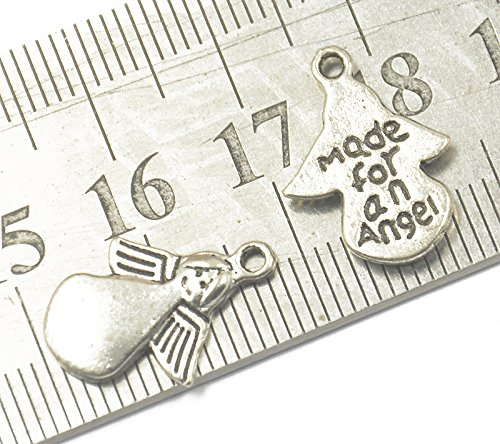 50Stk. Silber Fuer Einen Engel Engel Bezaubert Anhaenger Fuer Schmuck Machen Gemacht - 3