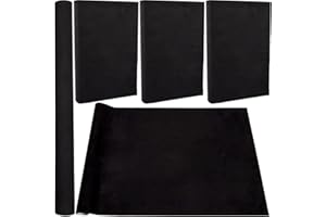 CRASPIRE 150 x 43cm Suede Book Cloth Black for A3-A8 Books Binding Fabric Surface Paper Backed Bookcover Books Album Scrapbooking Archival DIY Covering Protector Bookcloth Bookbinding Supplies