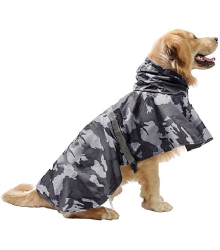 Impermeabile Paddington Per Cani In Similpelle Blu – Anti-pioggia Con Foro Per Guinzaglio, Chiusura Regolabile E Elastici Zampe Posteriori, Taglia 3XL