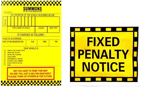 Fake Joke Scratch Cards - Fake Parking Tickets - Fake Pregnancy - Free Delivery (4 Fake Parking Tickets)