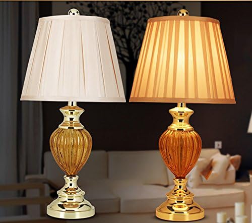 SKC LIGHTING Modern minimalist table lamp bedroom bedside lamp creative art hollow glass coffee table European decorative lighting study ( Color : Gold )