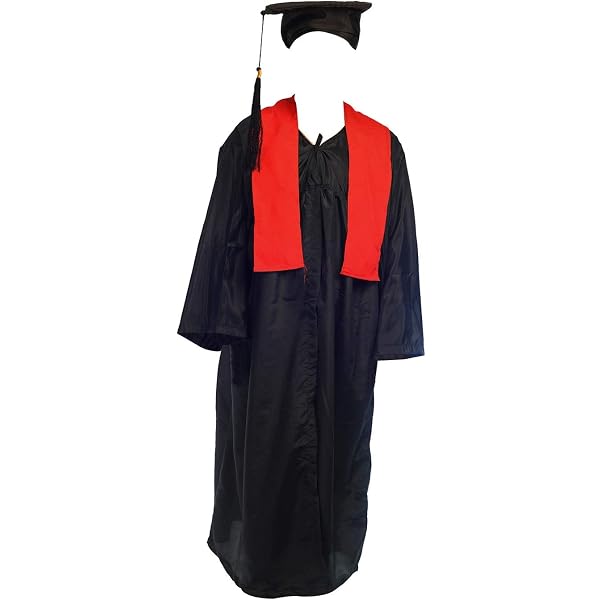 Polyester Blend Women Casual Style Graduation Gown Black With Hat And Red  Border For Adults Free Size (Unisex) : Amazon.in: Clothing & Accessories