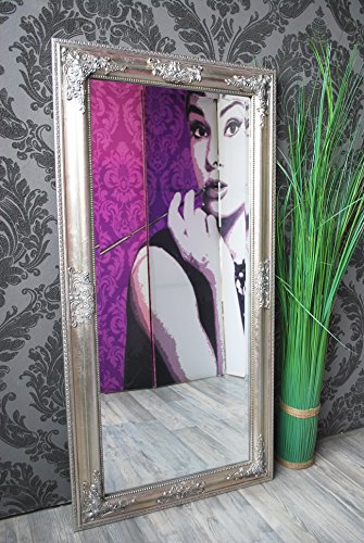 Spiegel Wandspiegel RACHEL antik silber Barock 100 x 50 cm - 5
