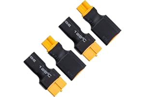 WANGCL Lot de 2 connecteurs XT30 XT60 vers XT30 pour drone RC FPV de voiture Lipo NiMH Chargeur de batterie ESC