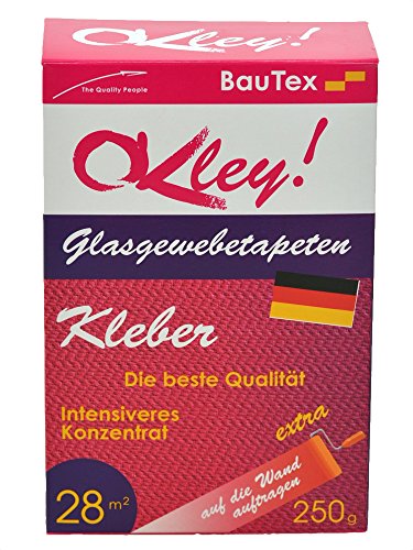 KLEBER Kleister für Glasfasertapeten Tapetenkleber Vlieskleber 250g für 22-28m2
