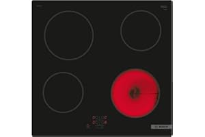 Bosch Home & Kitchen Appliances Bosch PKE61RAA8B Electric hob, 60 cm, Black, Serie 2, Built in