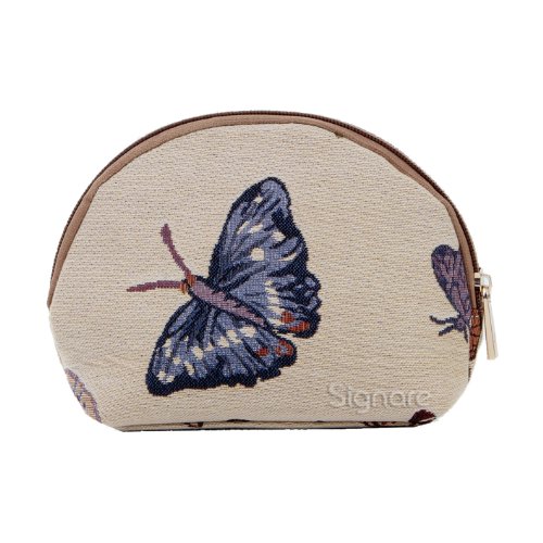 Butterfly Cosmetic Bag by Signare | Makeup Stylish Tapestry | 21x14x7 cm | (COSM-BUTT)