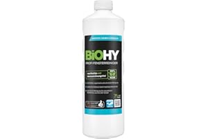 BiOHY Nettoyant vitres professionnel (Bouteille de 1l) | Nettoyage sans Bandes des Surfaces de Verre, de fenêtres et de miroirs (Fensterreiniger)
