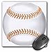 Produktbild 3drose Maus Pad Orange und Weiß Baseball Illustration, 20,3 x 20,3 cm (MP 267623 _ 1)
