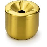 Busstier Gold Metal Kapaklı K&uuml;ll&uuml;k, Portatif ve Modern Tasarım K&uuml;l Tablası, Ara&ccedil; İ&ccedil;in Uygun R&uuml;zgar Ge&ccedil;irmez K&uuml;ll&uuml;k, L&uuml;ks Altı