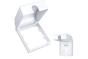 FADWONS Plug Socket Cover Box, UK 86 Type Self-Adhesive, Waterproof Splash-Proof Electrical Outlet Cover, White Wall Switch Protector, Safety for Home